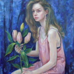 Мария Аристова - Девушка с розовой лилией